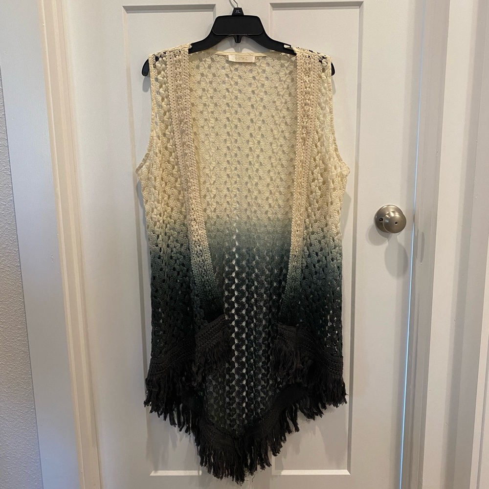 Crochet Ombré Vest Large